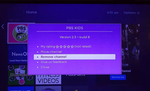 roku how to remove channels