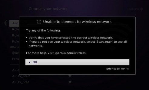 roku cannot connect to internet