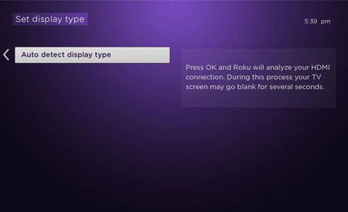 roku display type