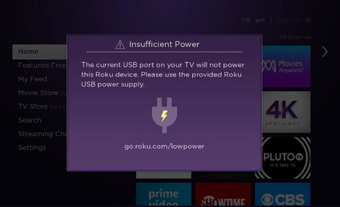 roku tv red light solid