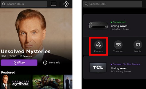 turn on roku tv without remote