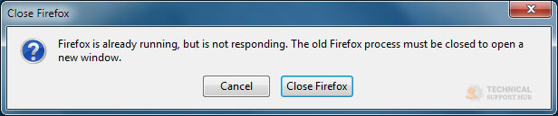 mozilla firefox not responding windows 10