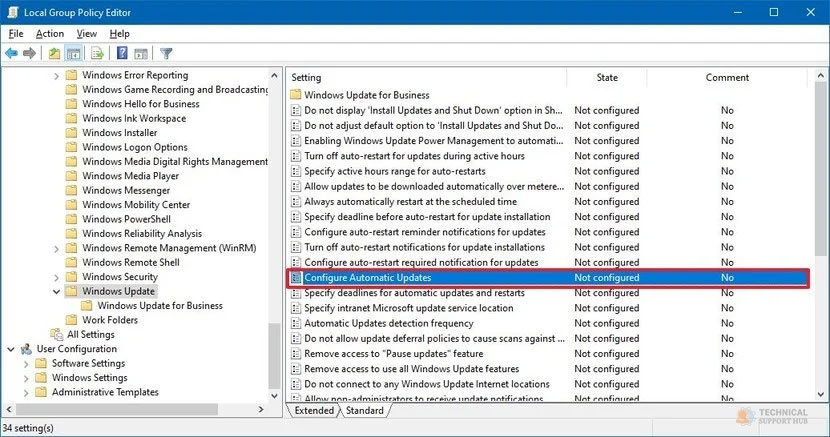 stop automatic updates windows
