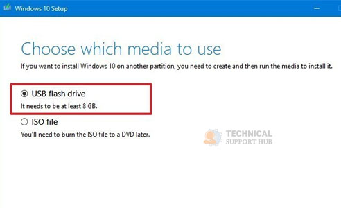 install windows 10 from usb