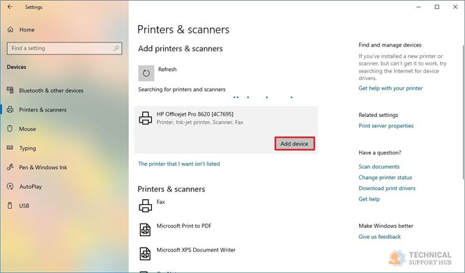 connect wireless printer windows 10