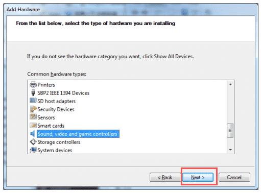 how to install audio device in windows 10