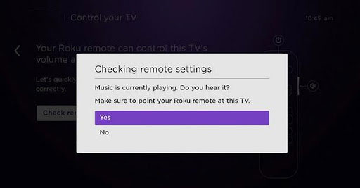 setup roku remote to control tv