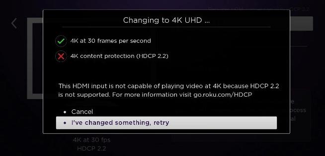 HDCP Error Detected