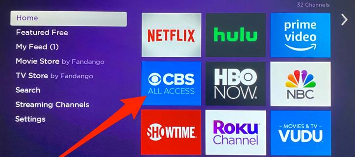 cbs all access roku