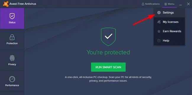 Stop Avast Popup Notifications and Sound