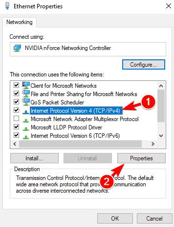 ethernet doesn't have a valid ip configuration solution