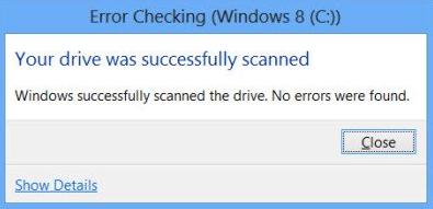 Run CHKDSK in Windows 10
