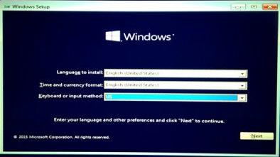Install Windows 10 from USB