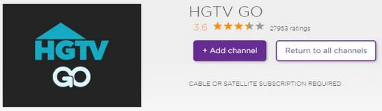 Add HGTV Go App to Roku Channel