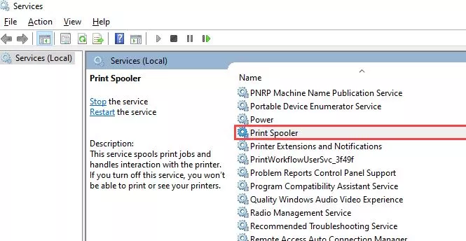can't print from google chrome