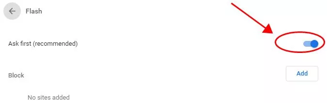 flash not working in chrome