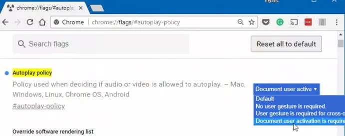 chrome disable autoplay 2022