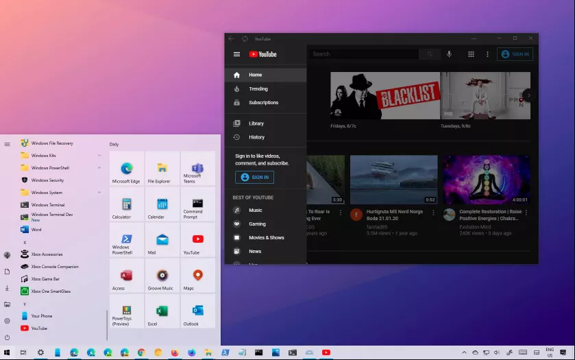 Install YouTube Web App on Windows 10