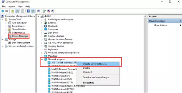 Manually Install Adapters on Windows 10