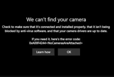 my laptop camera is not working