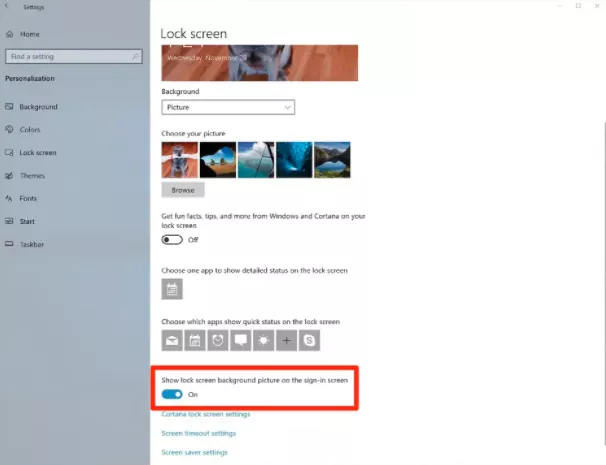 Change Your Windows 10 Login Screen Background