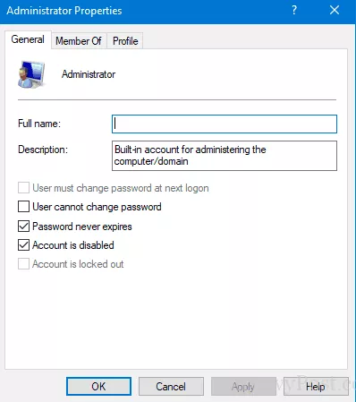 Enable and Disable the Administrator Account in Windows 10