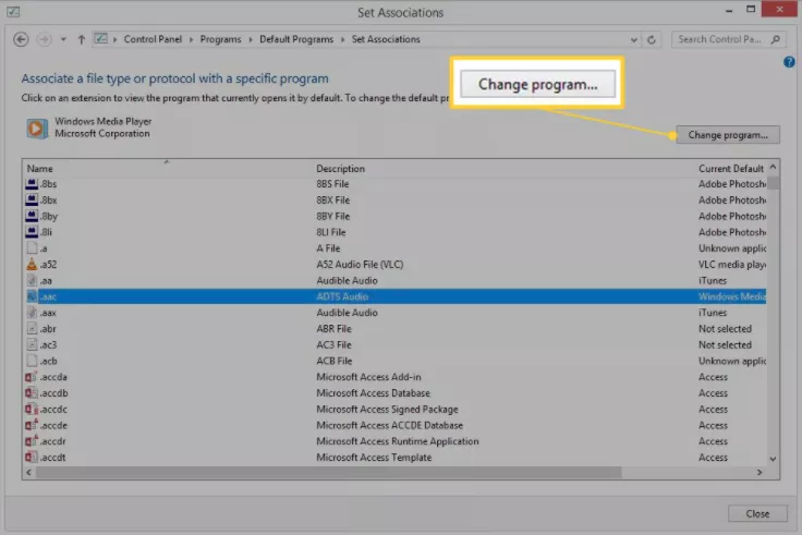 Change File Associations in Windows 10
