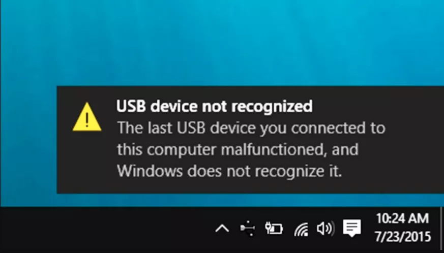 Fix the USB Device not Recognized Error on Windows 10