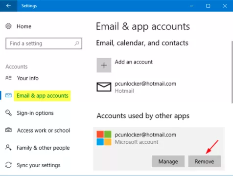 Remove Login Password on Windows 10