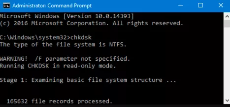 ChkDsk Command Line Options, Switches, Parameters in Windows 10