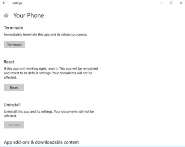 YourPhone.exe Process in Windows 10