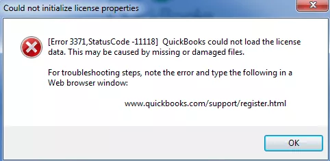 Fix QuickBooks Error 3371 Status Code 11118
