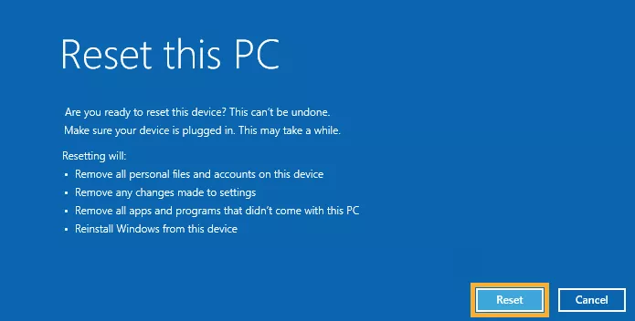 Factory Reset a Lenovo Laptop