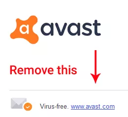 Remove the Avast Email Signature