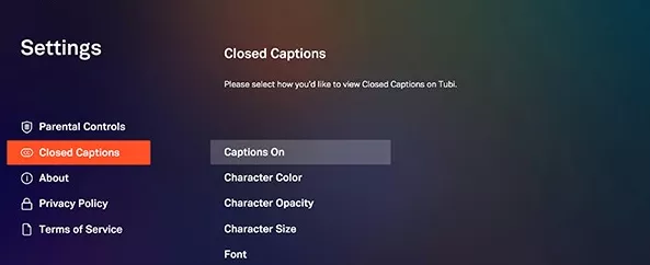 roku turn off subtitles