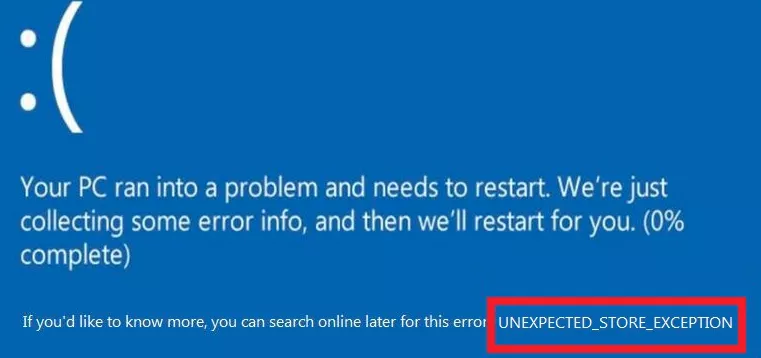 Fix Unexpected Store Exception Error In Windows 10