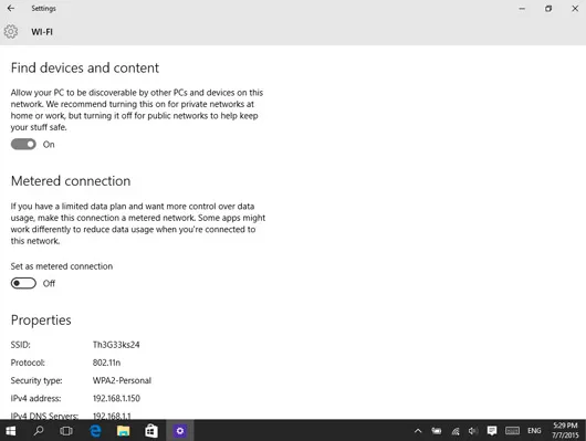 Change Public to Private Network Profile in Windows 10
