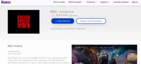 Add BBC America on Roku