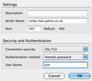yahoo imap settings 2022