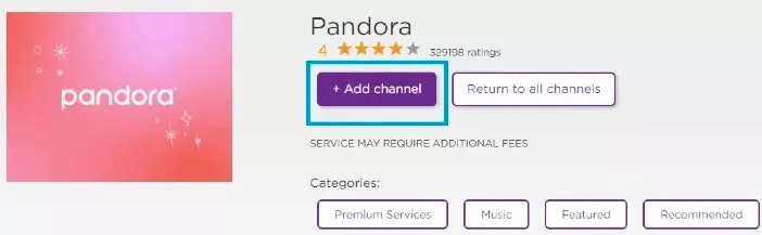 Install and Activate Pandora on Roku