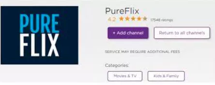 Install Pure Flix on Roku Streaming Device