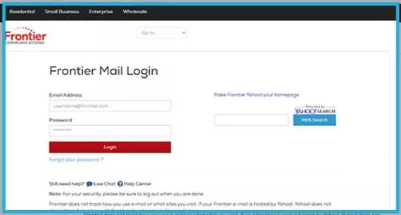 Login Frontier Email and Sign-up Frontier Yahoo Mail