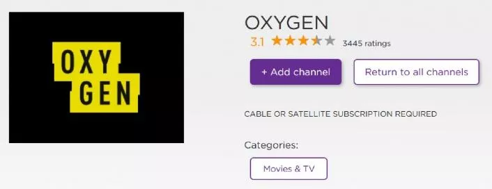Activate Oxygen on Roku