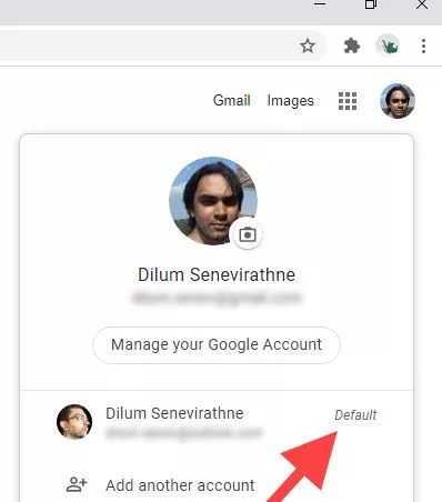 Change the Default Google Account With Multiple Accounts