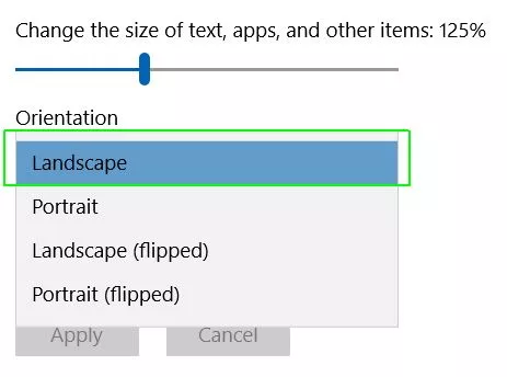 Rotate the Screen in Windows 10