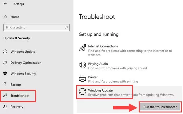 Use the Windows Update Troubleshooter in Windows 10 & 11