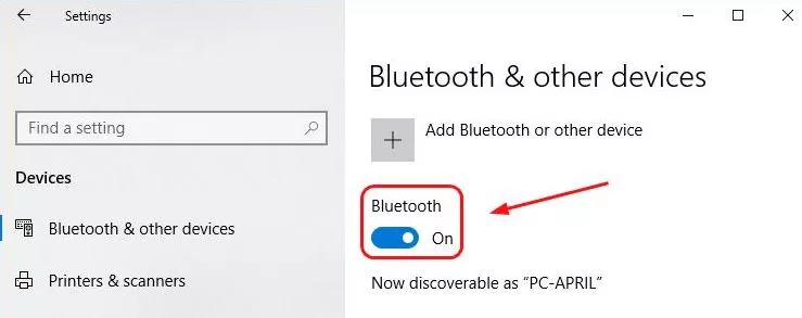 How to Turn On Bluetooth on Windows 10