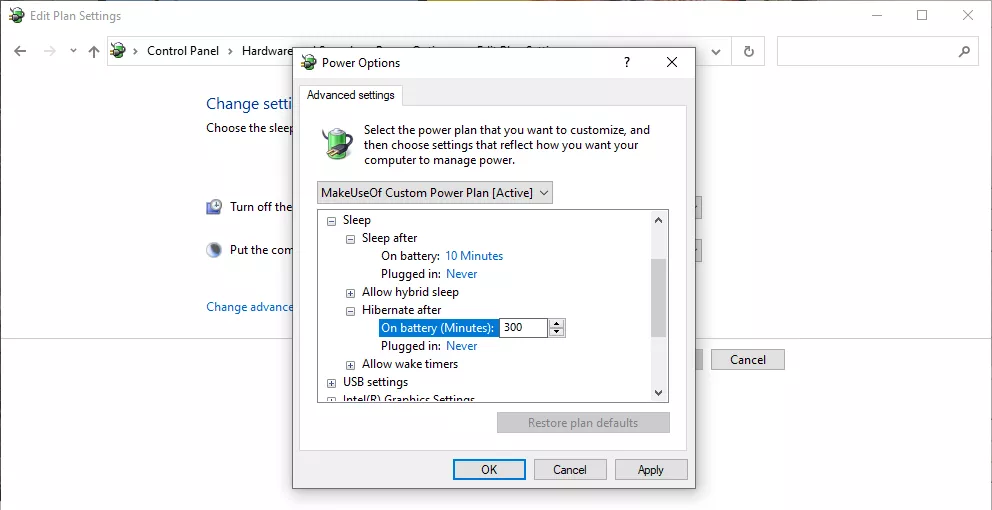 Extend Laptop Battery Life With Custom Windows Power Plans