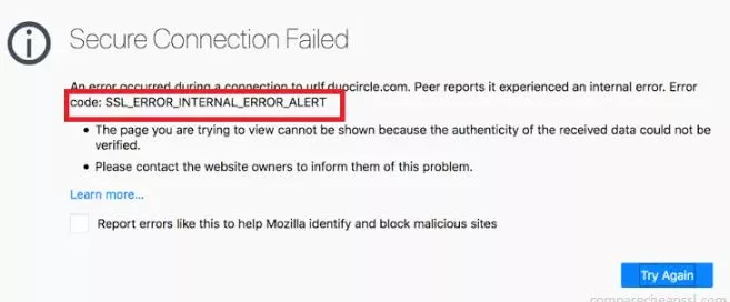 SSL_ERROR_HANDSHAKE_FAILURE_ALERT Error on Firefox Browser