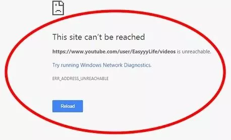 ERR_ADDRESS_UNREACHABLE in Chrome
